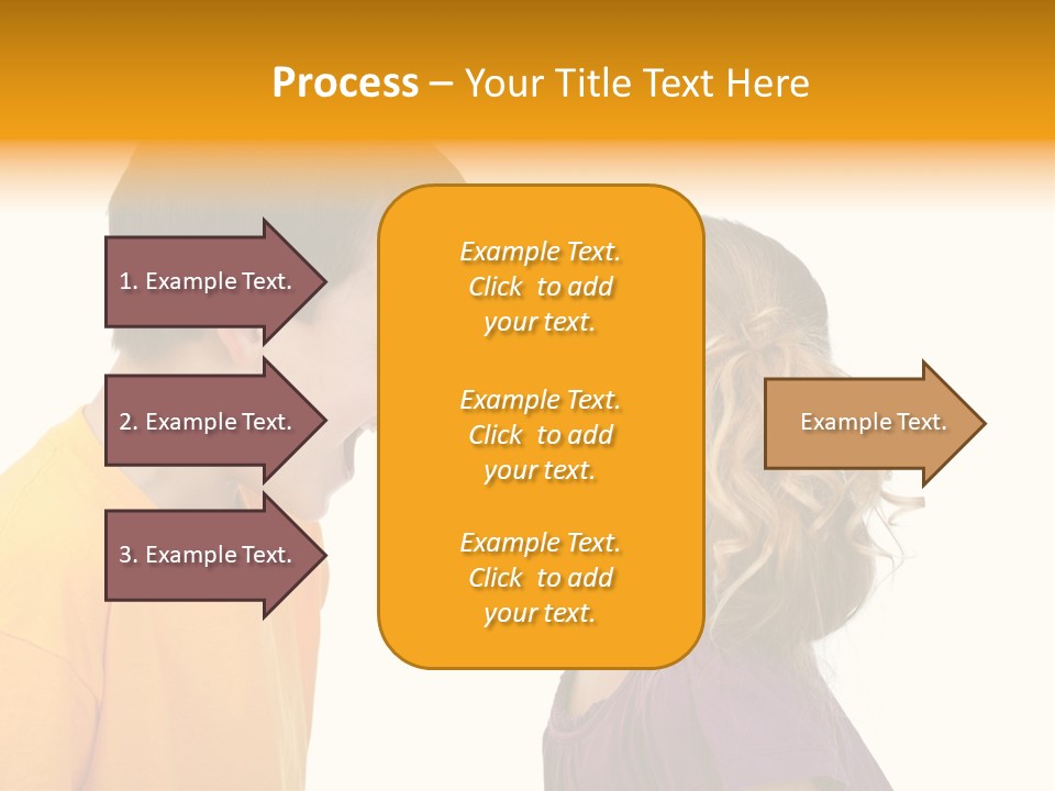 Lips Child Fight PowerPoint Template