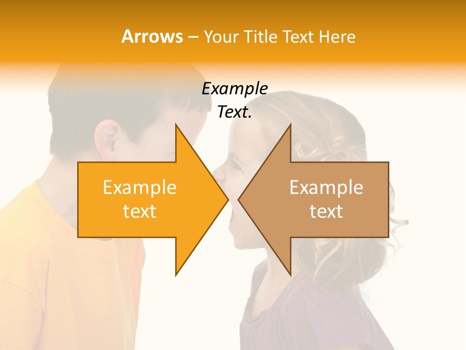 Lips Child Fight PowerPoint Template