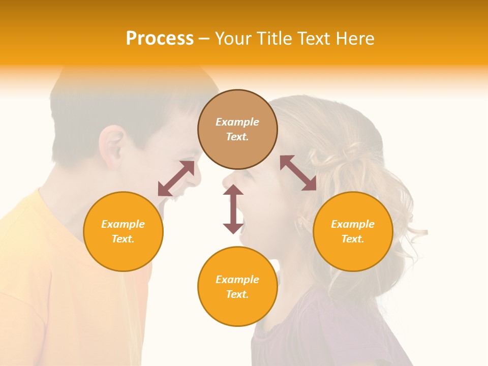 Lips Child Fight PowerPoint Template