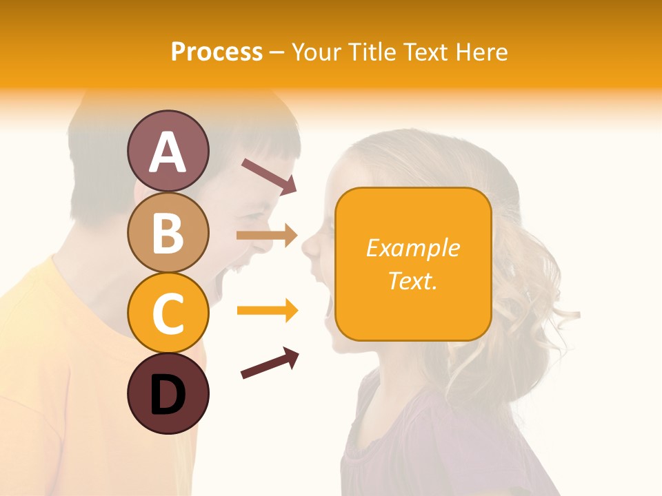 Lips Child Fight PowerPoint Template