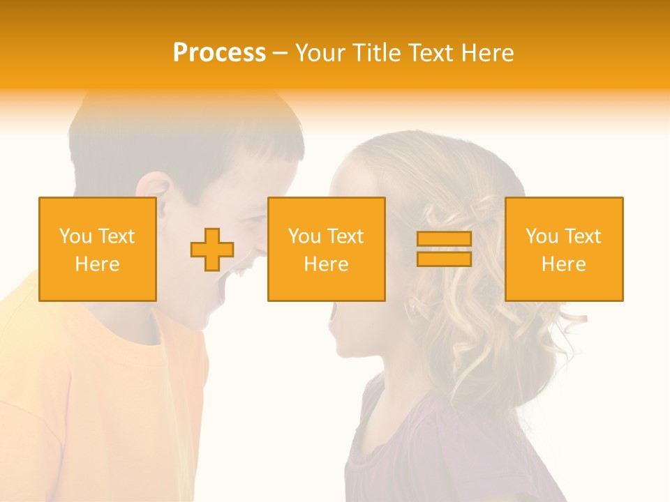 Lips Child Fight PowerPoint Template