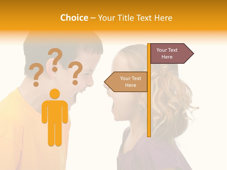 Lips Child Fight PowerPoint Template