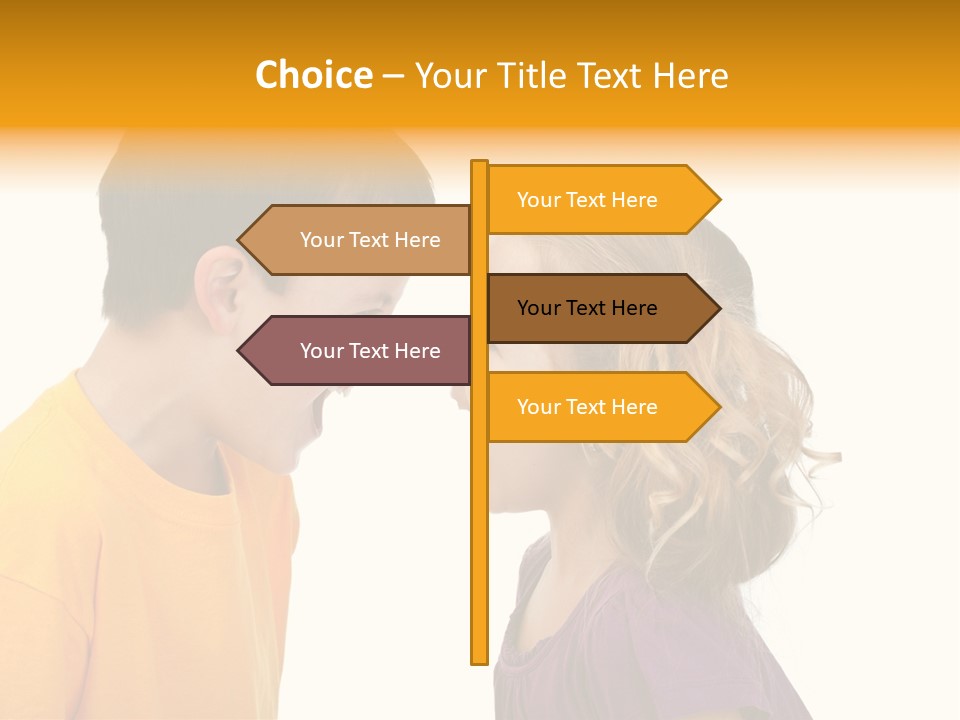 Lips Child Fight PowerPoint Template