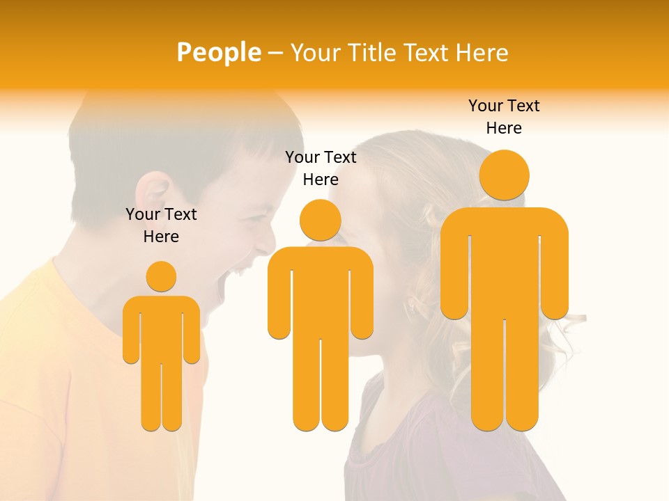 Lips Child Fight PowerPoint Template