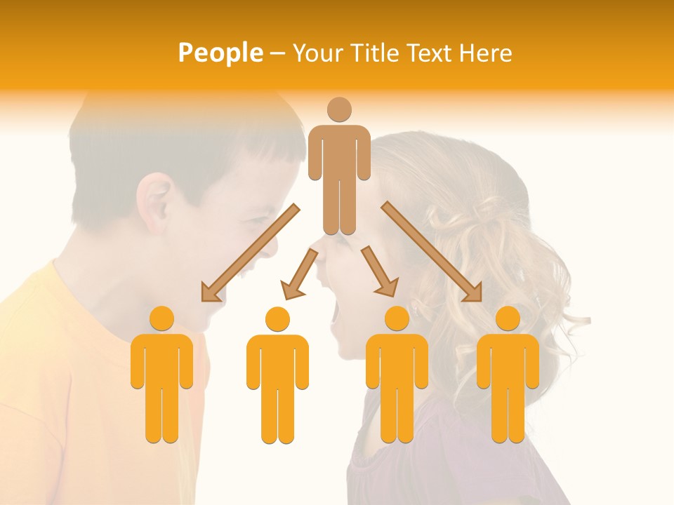 Lips Child Fight PowerPoint Template