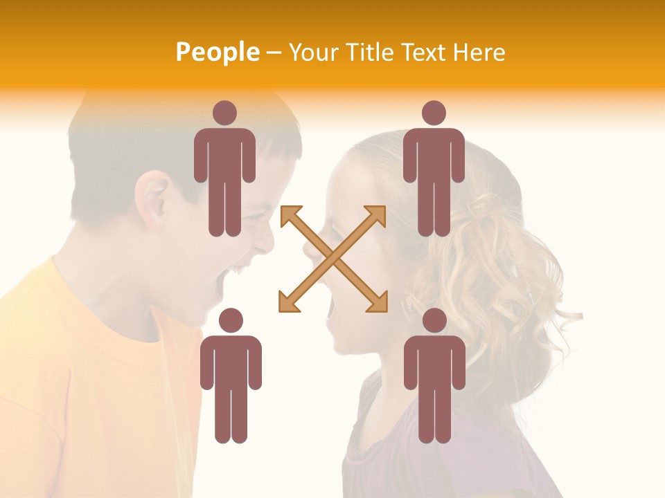Lips Child Fight PowerPoint Template