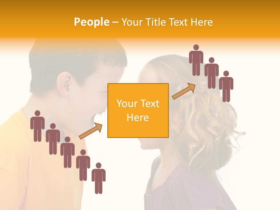 Lips Child Fight PowerPoint Template