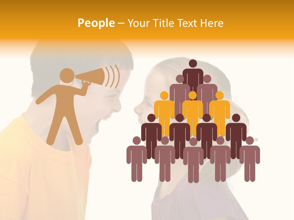 Lips Child Fight PowerPoint Template