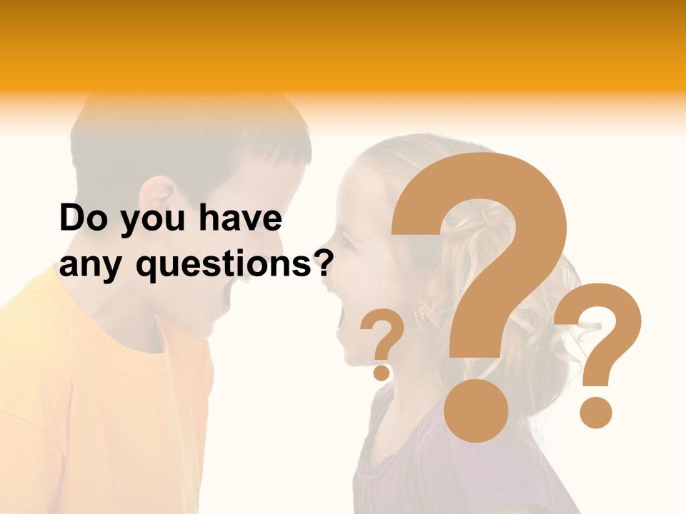 Lips Child Fight PowerPoint Template