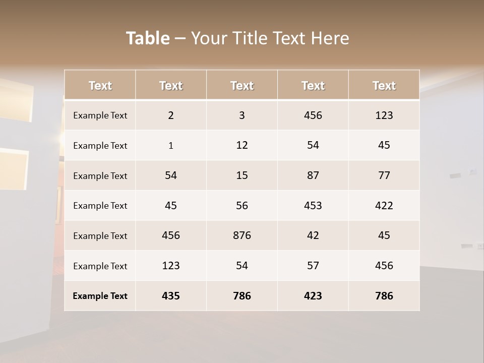 Reflection Apartment Bedding PowerPoint Template