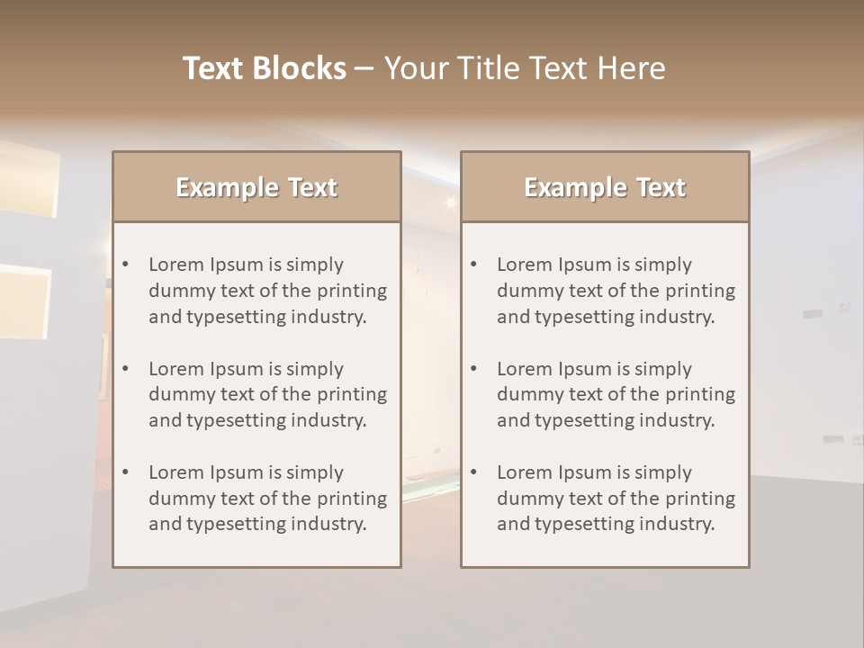 Reflection Apartment Bedding PowerPoint Template