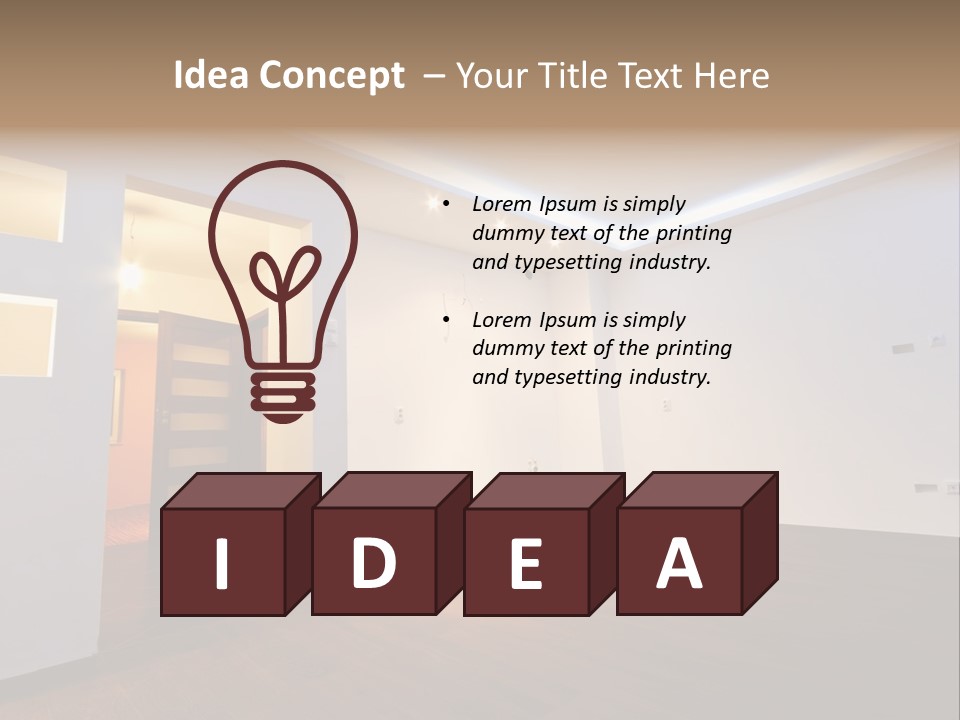 Reflection Apartment Bedding PowerPoint Template