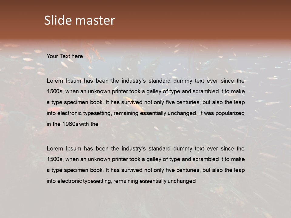 Schooling Snapper Diver Coral Reef Fish PowerPoint Template