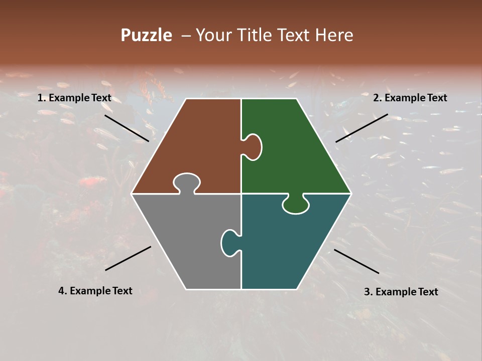 Schooling Snapper Diver Coral Reef Fish PowerPoint Template