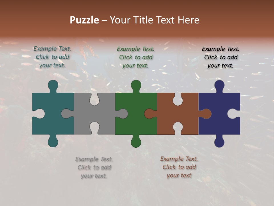 Schooling Snapper Diver Coral Reef Fish PowerPoint Template