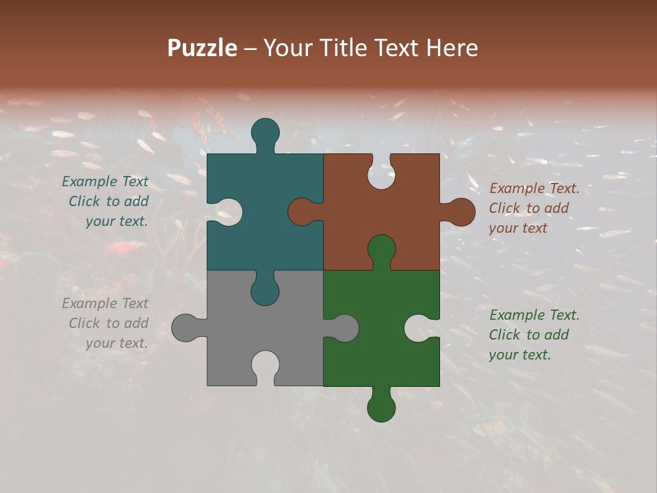 Schooling Snapper Diver Coral Reef Fish PowerPoint Template