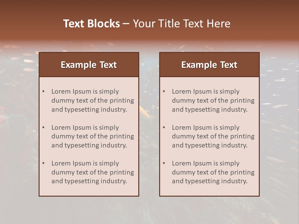 Schooling Snapper Diver Coral Reef Fish PowerPoint Template