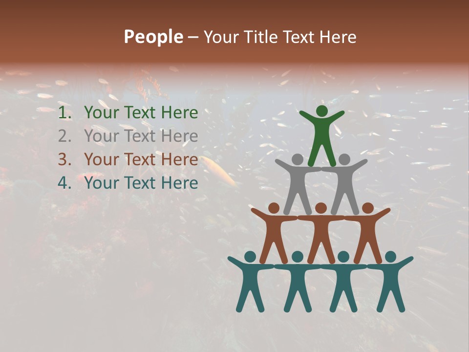 Schooling Snapper Diver Coral Reef Fish PowerPoint Template