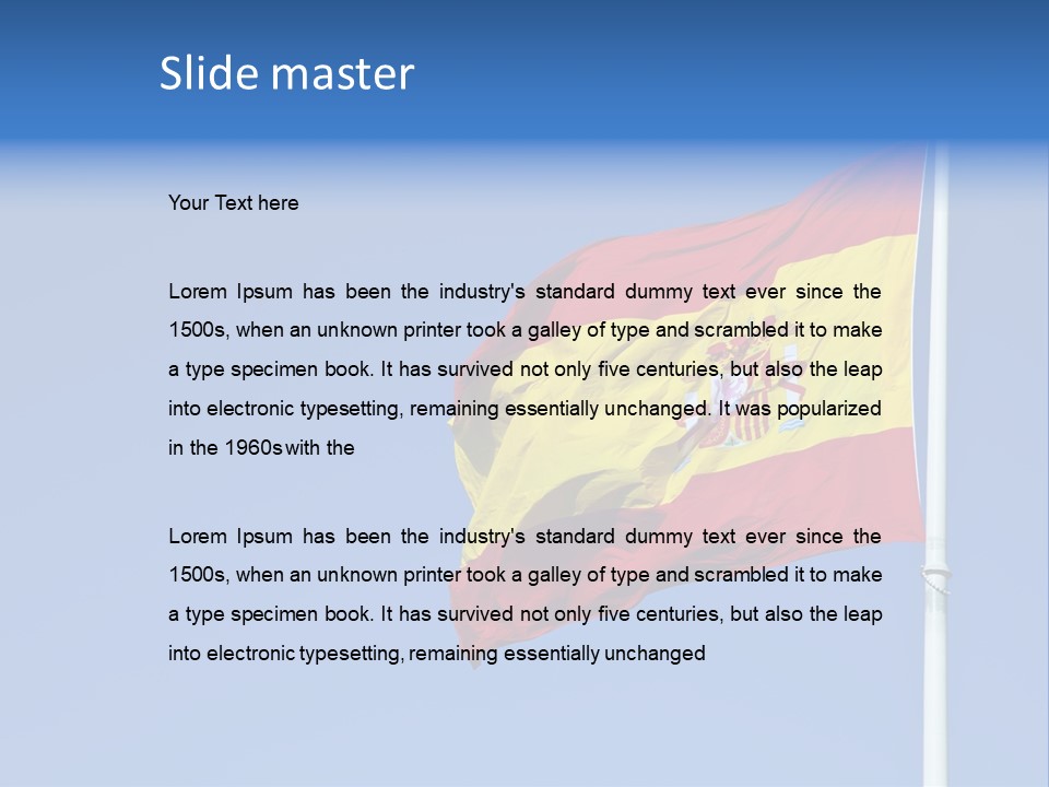 Government Spanish Flag PowerPoint Template