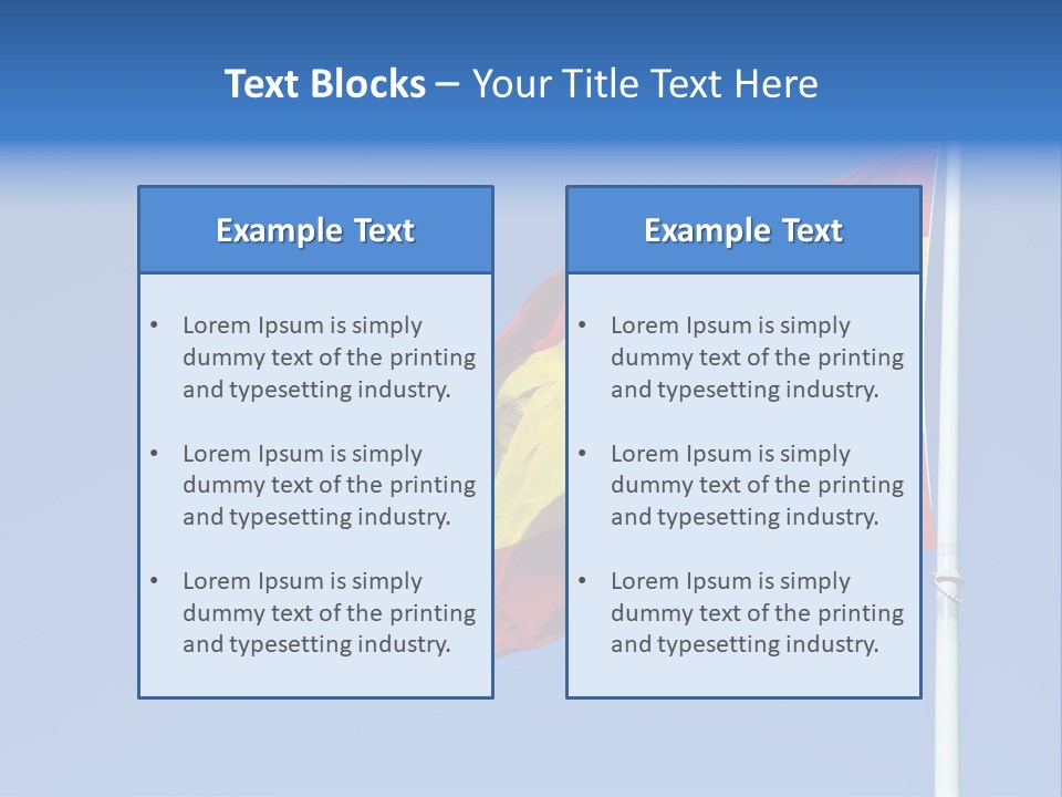 Government Spanish Flag PowerPoint Template