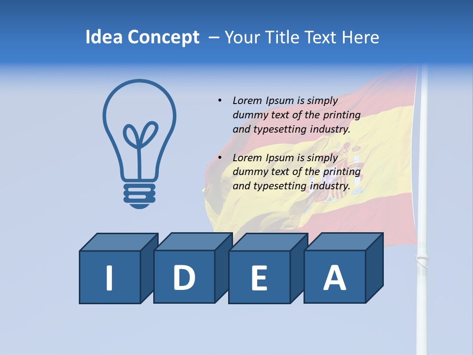 Government Spanish Flag PowerPoint Template
