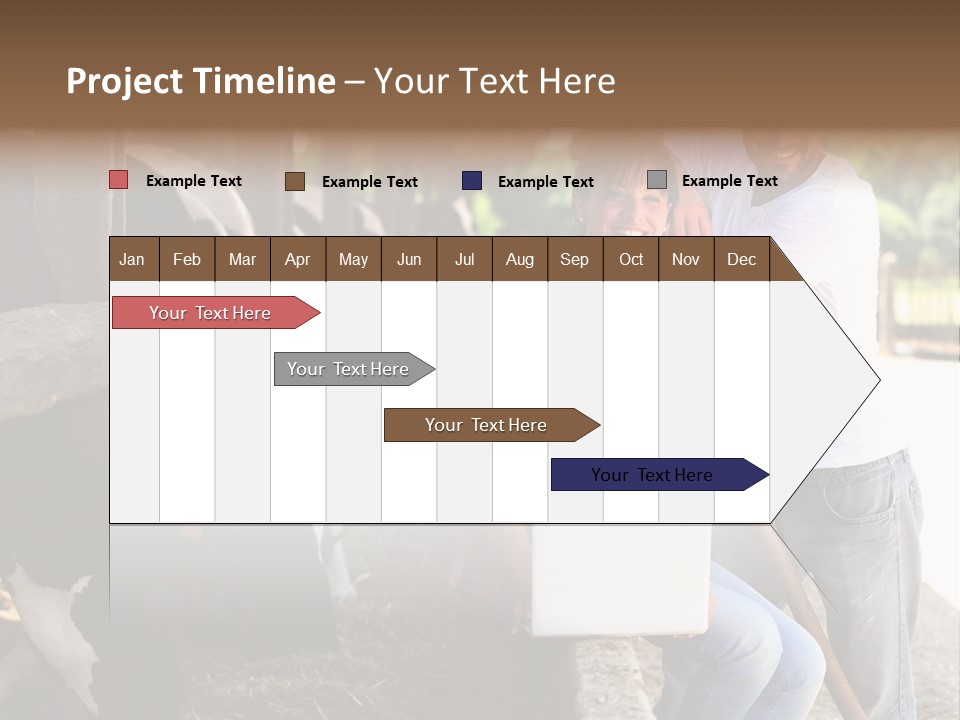 Couple Cattle Saw Dust PowerPoint Template