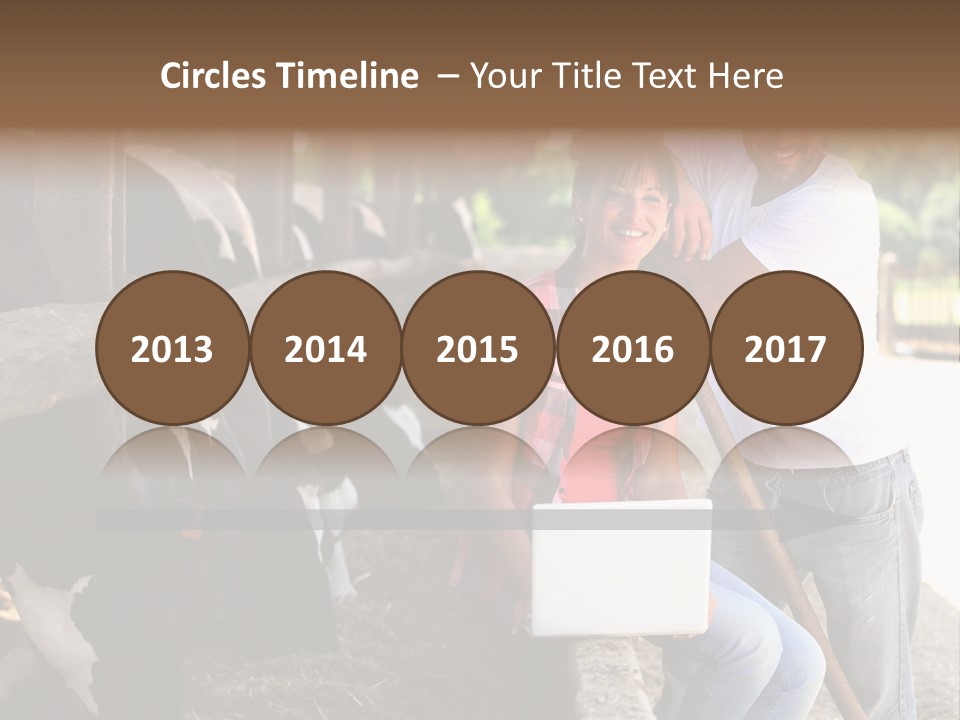 Couple Cattle Saw Dust PowerPoint Template