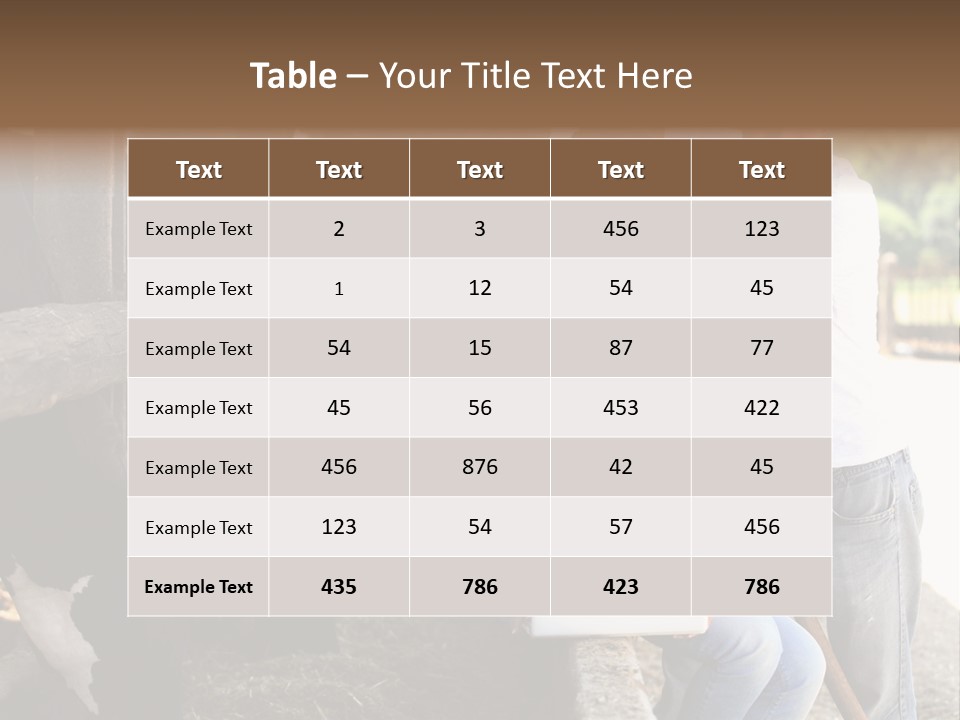 Couple Cattle Saw Dust PowerPoint Template
