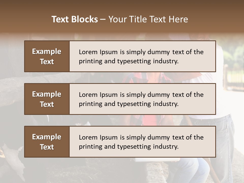 Couple Cattle Saw Dust PowerPoint Template