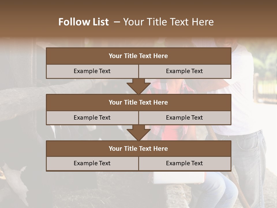 Couple Cattle Saw Dust PowerPoint Template