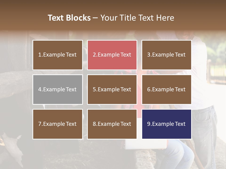 Couple Cattle Saw Dust PowerPoint Template