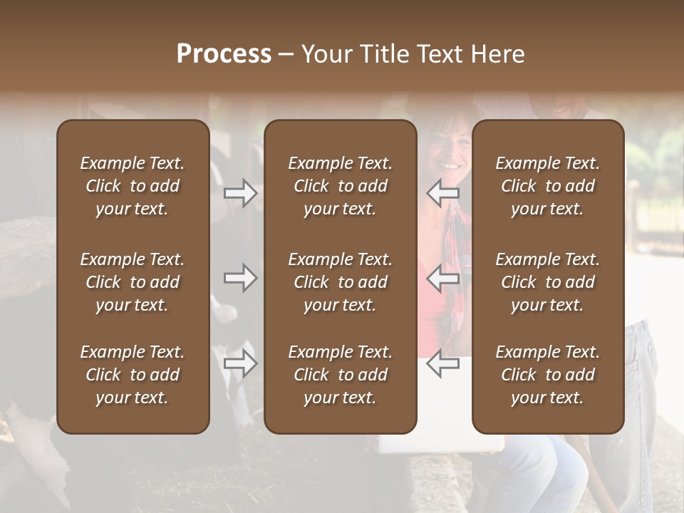 Couple Cattle Saw Dust PowerPoint Template