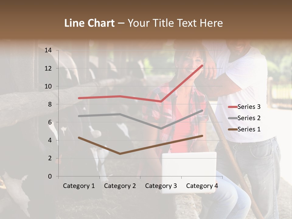 Couple Cattle Saw Dust PowerPoint Template