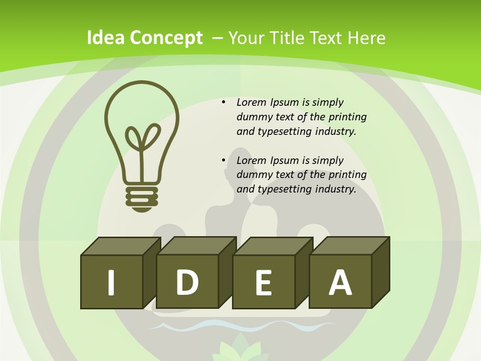 Symbol Logo Zen Lotus PowerPoint Template