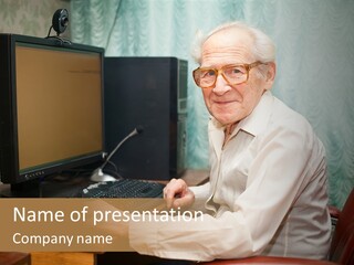 Man Retirement Research PowerPoint Template