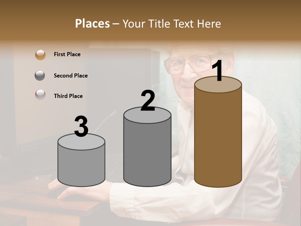 Man Retirement Research PowerPoint Template