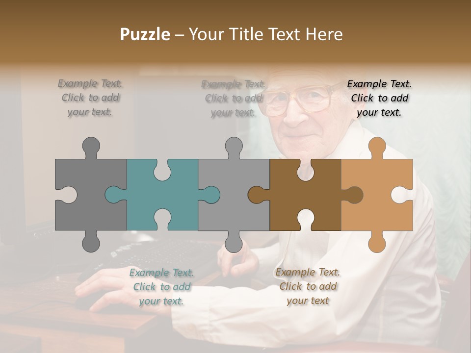 Man Retirement Research PowerPoint Template
