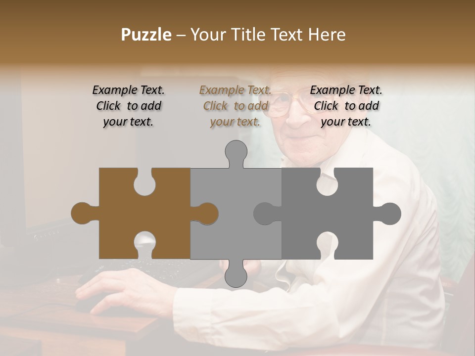 Man Retirement Research PowerPoint Template