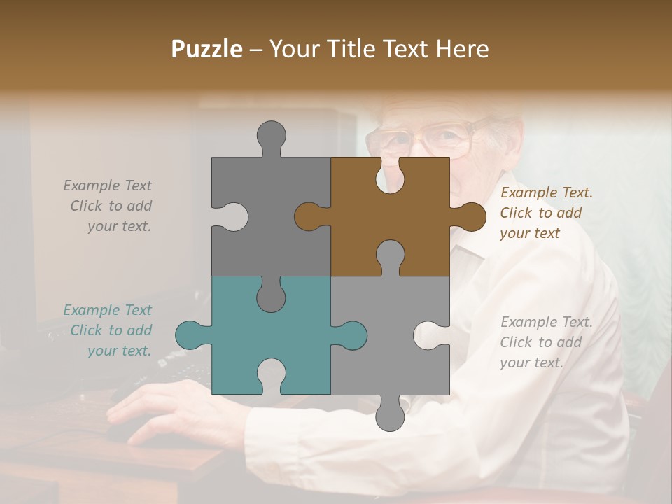 Man Retirement Research PowerPoint Template