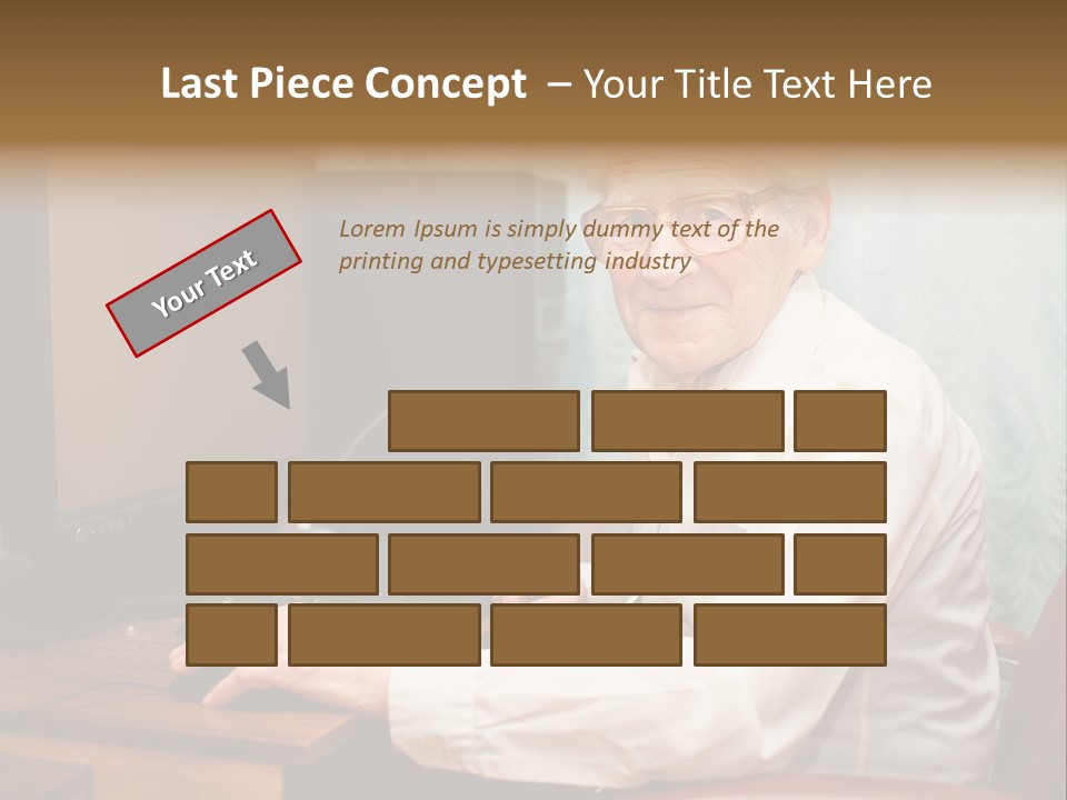 Man Retirement Research PowerPoint Template