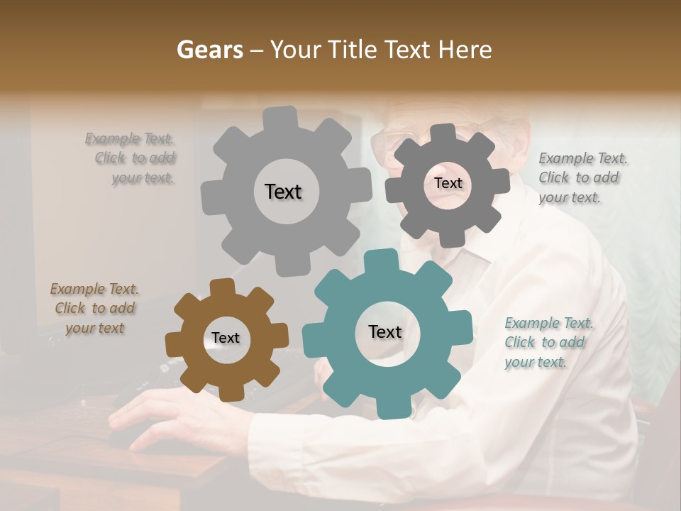 Man Retirement Research PowerPoint Template