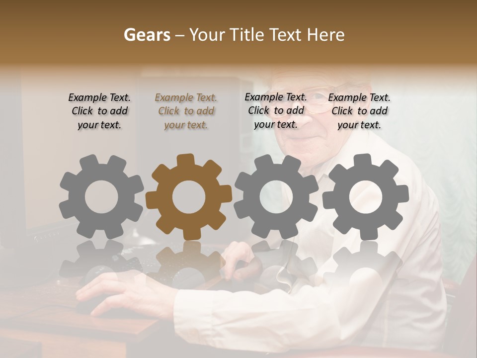 Man Retirement Research PowerPoint Template