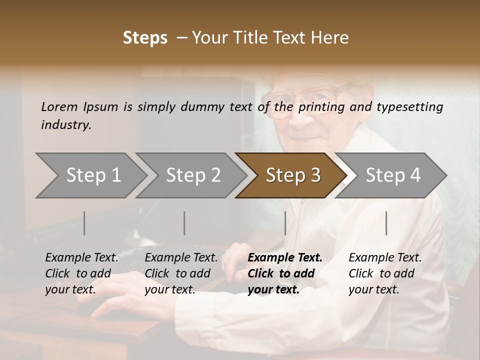 Man Retirement Research PowerPoint Template