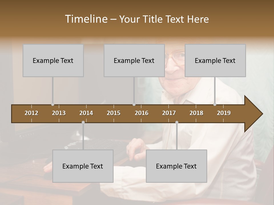 Man Retirement Research PowerPoint Template