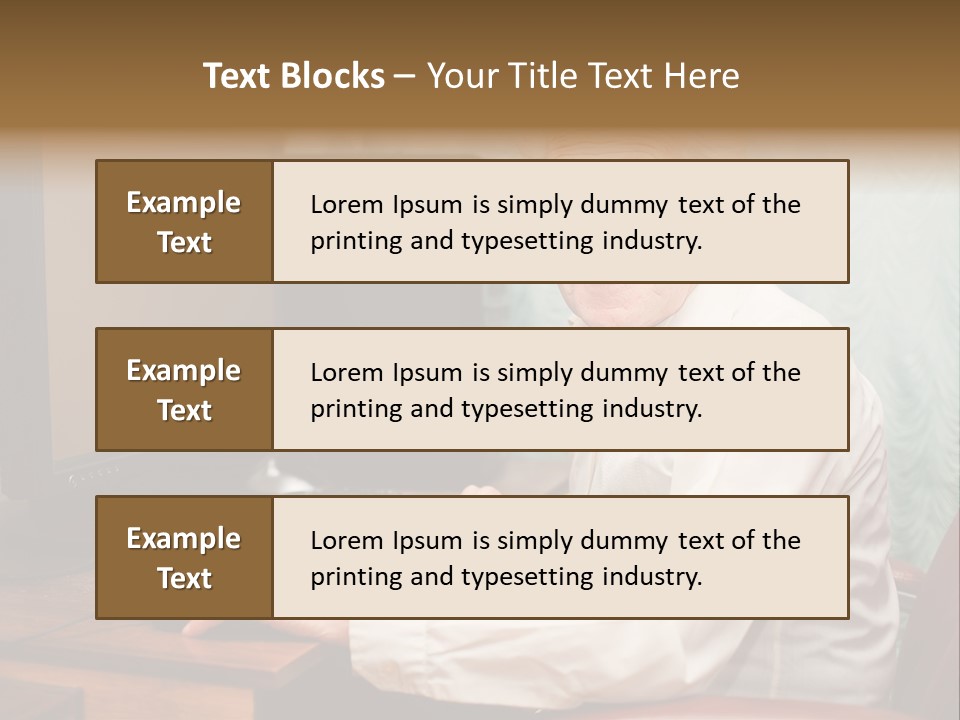 Man Retirement Research PowerPoint Template