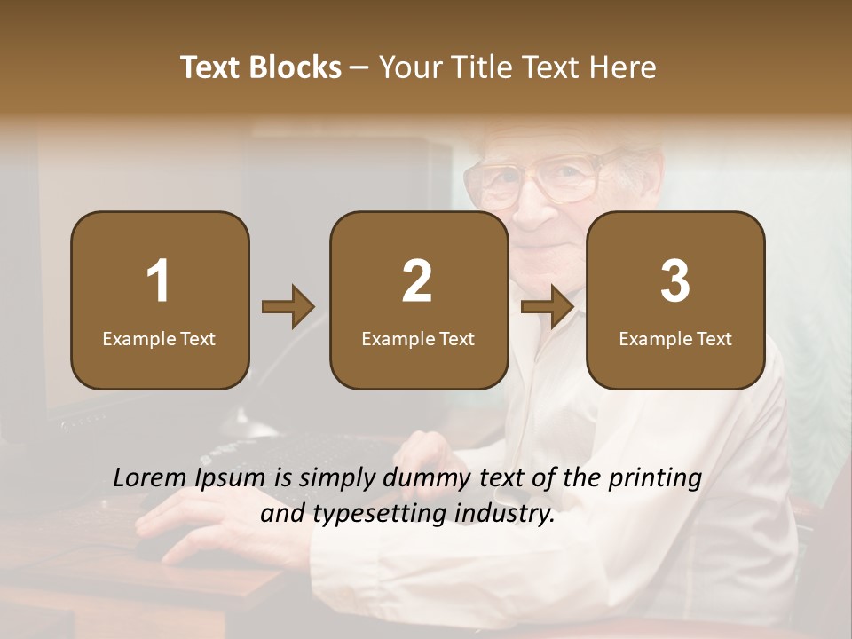 Man Retirement Research PowerPoint Template