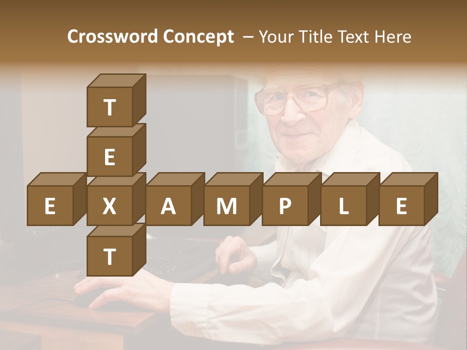 Man Retirement Research PowerPoint Template