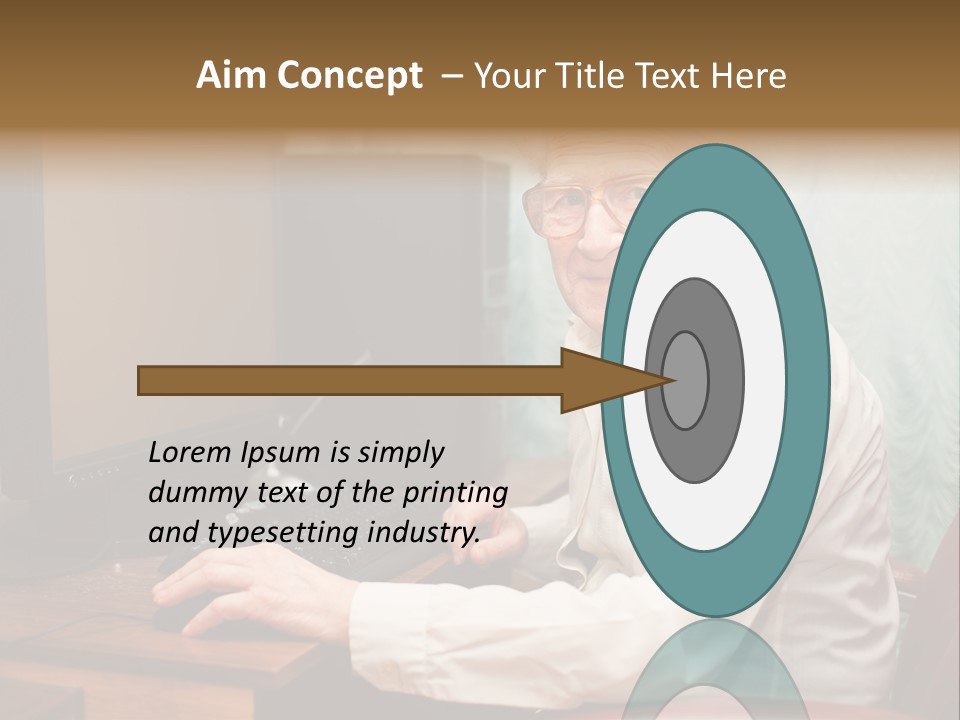 Man Retirement Research PowerPoint Template