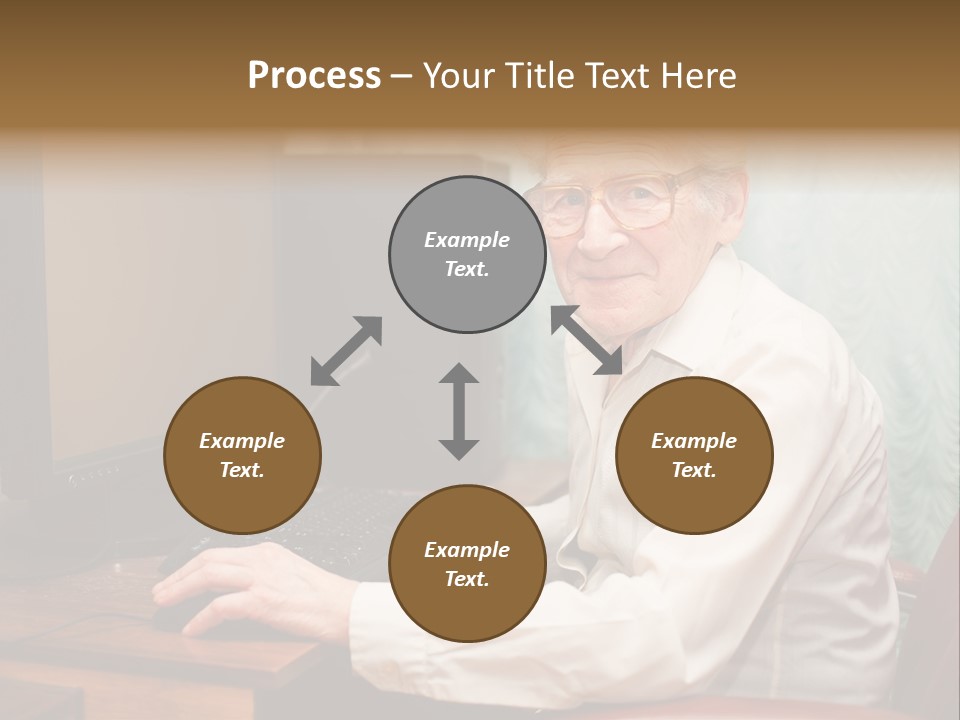 Man Retirement Research PowerPoint Template
