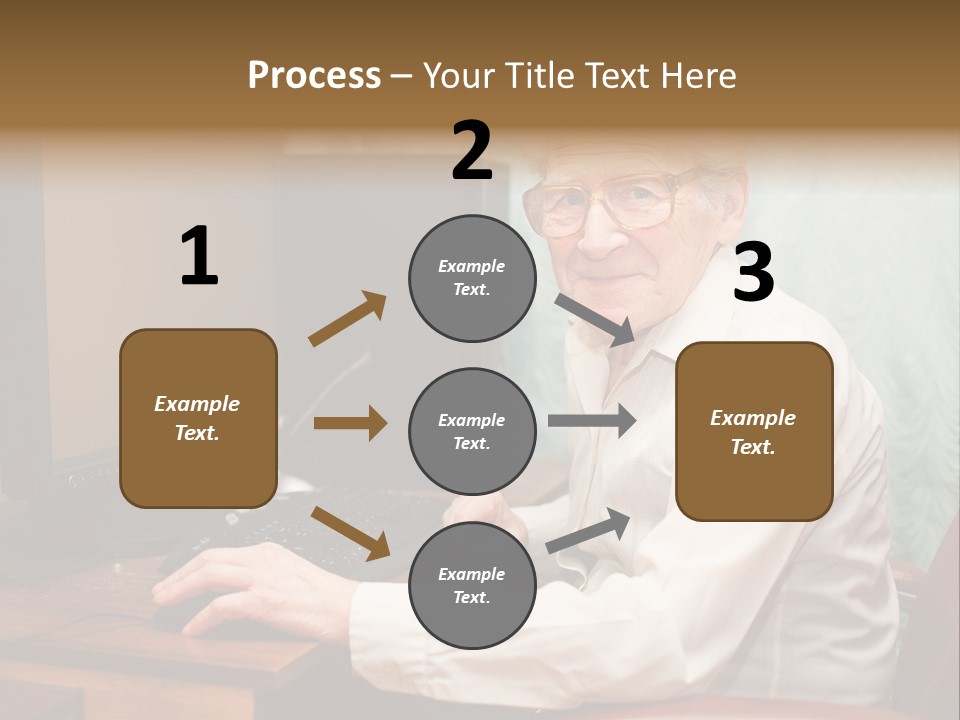 Man Retirement Research PowerPoint Template
